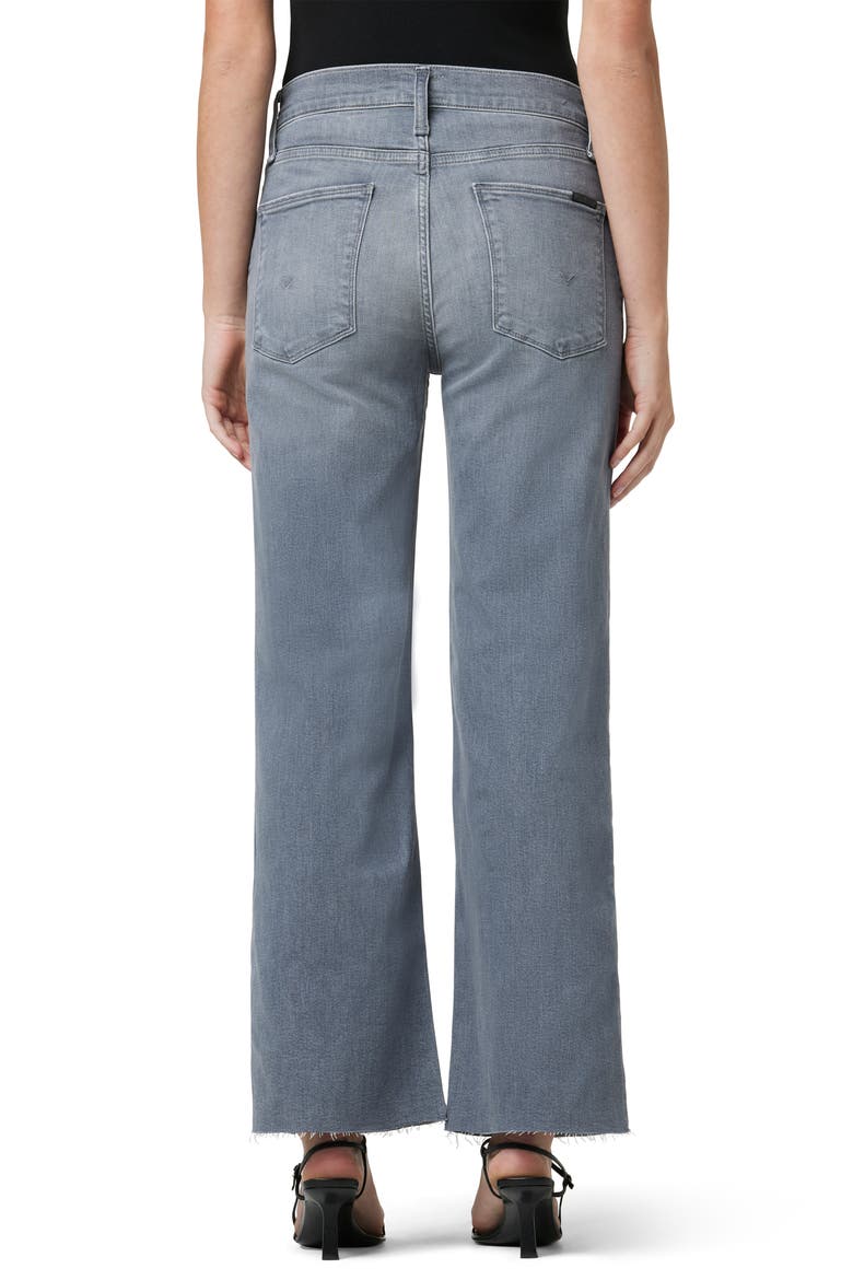 Rosalie High Waist Raw Hem Wide Leg Ankle Jeans, Alternate, color, DORSEY