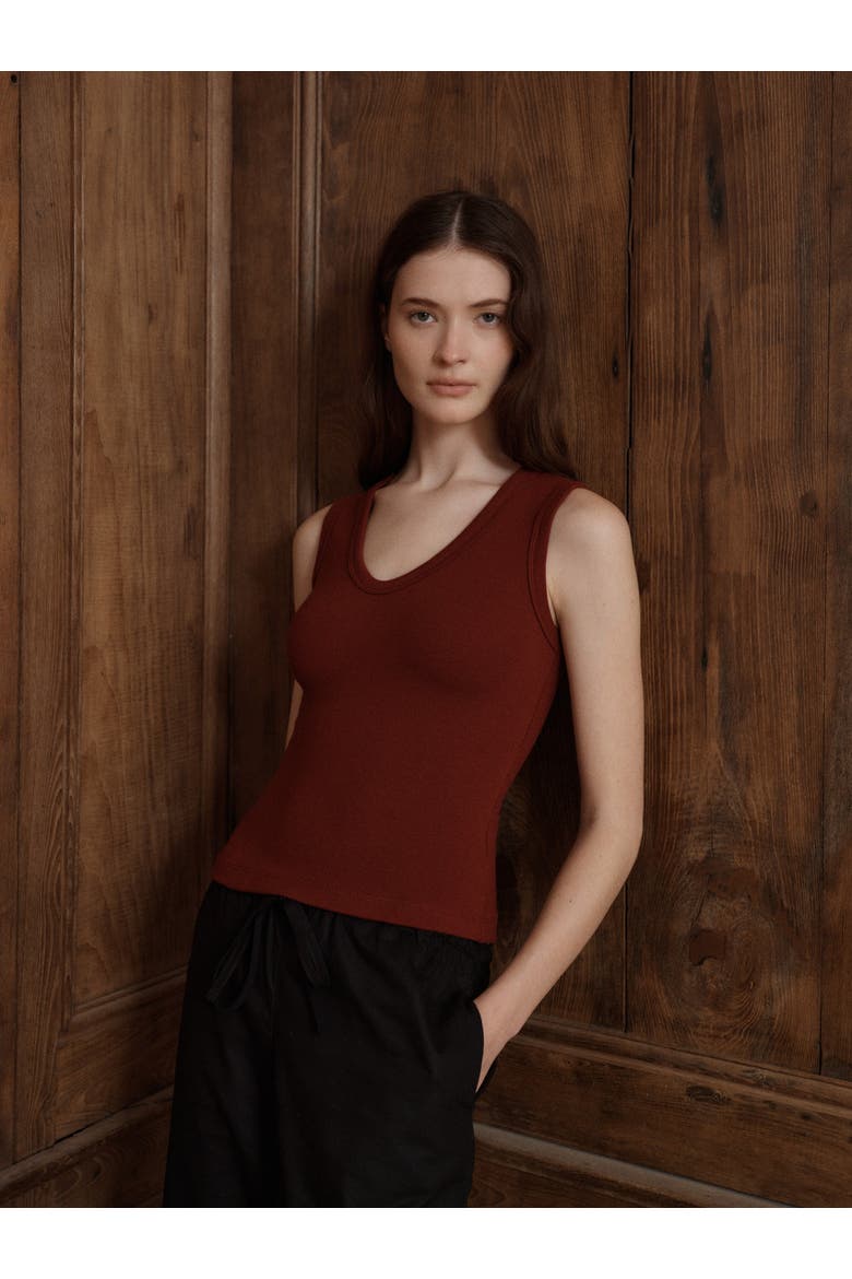 Kana Tank, Alternate, color, Merlot