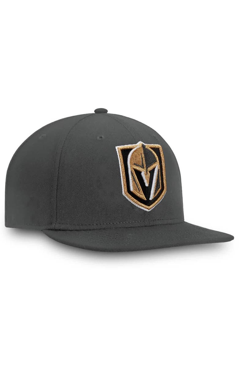 FANATICS Men's Fanatics Charcoal Vegas Golden Knights Core Fitted Hat, Alternate, color, Charcoal