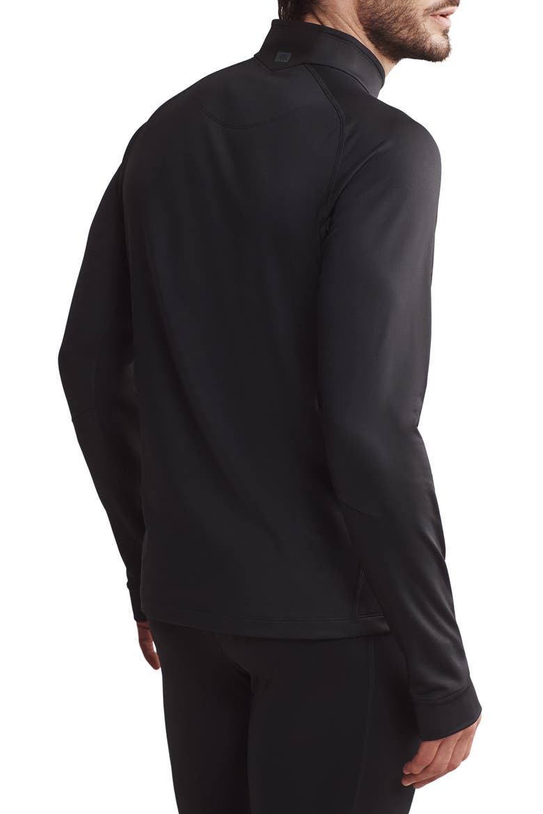 Thermal Run 1/2 Zip Pullover, Alternate, color, BLACK