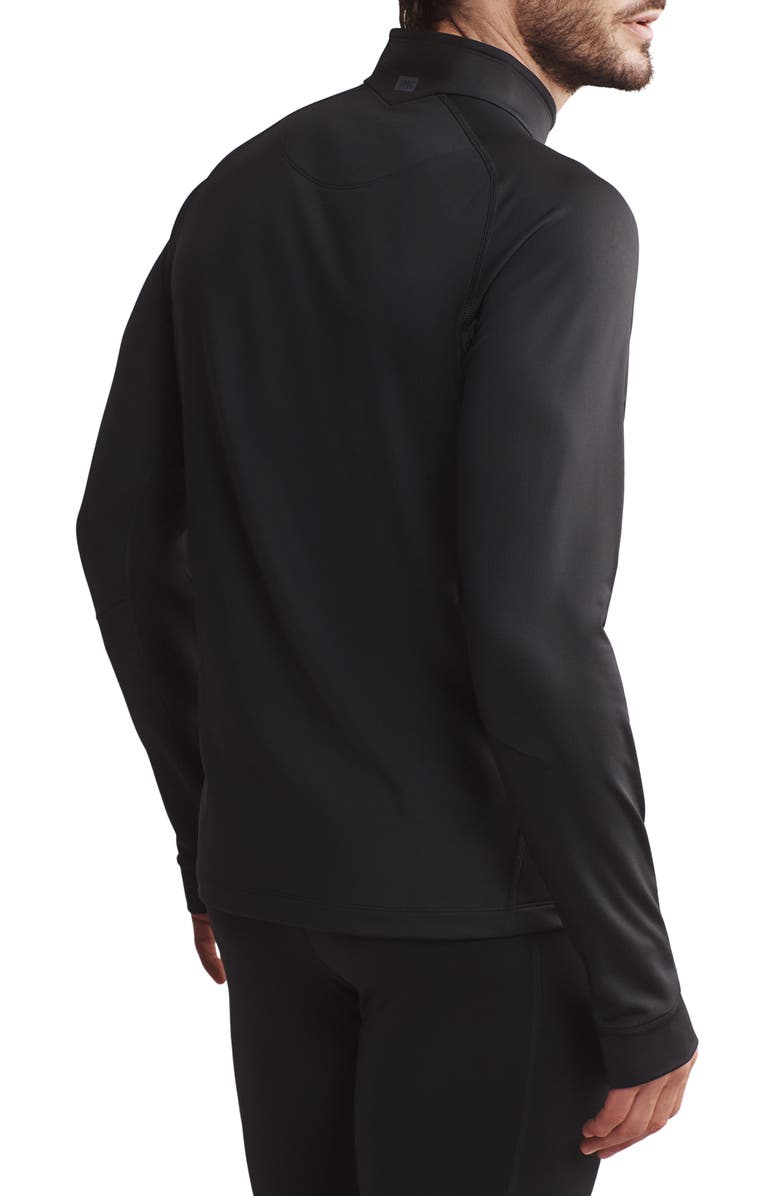 Rhone Thermal Run 1/2 Zip Pullover, Alternate, color, Black