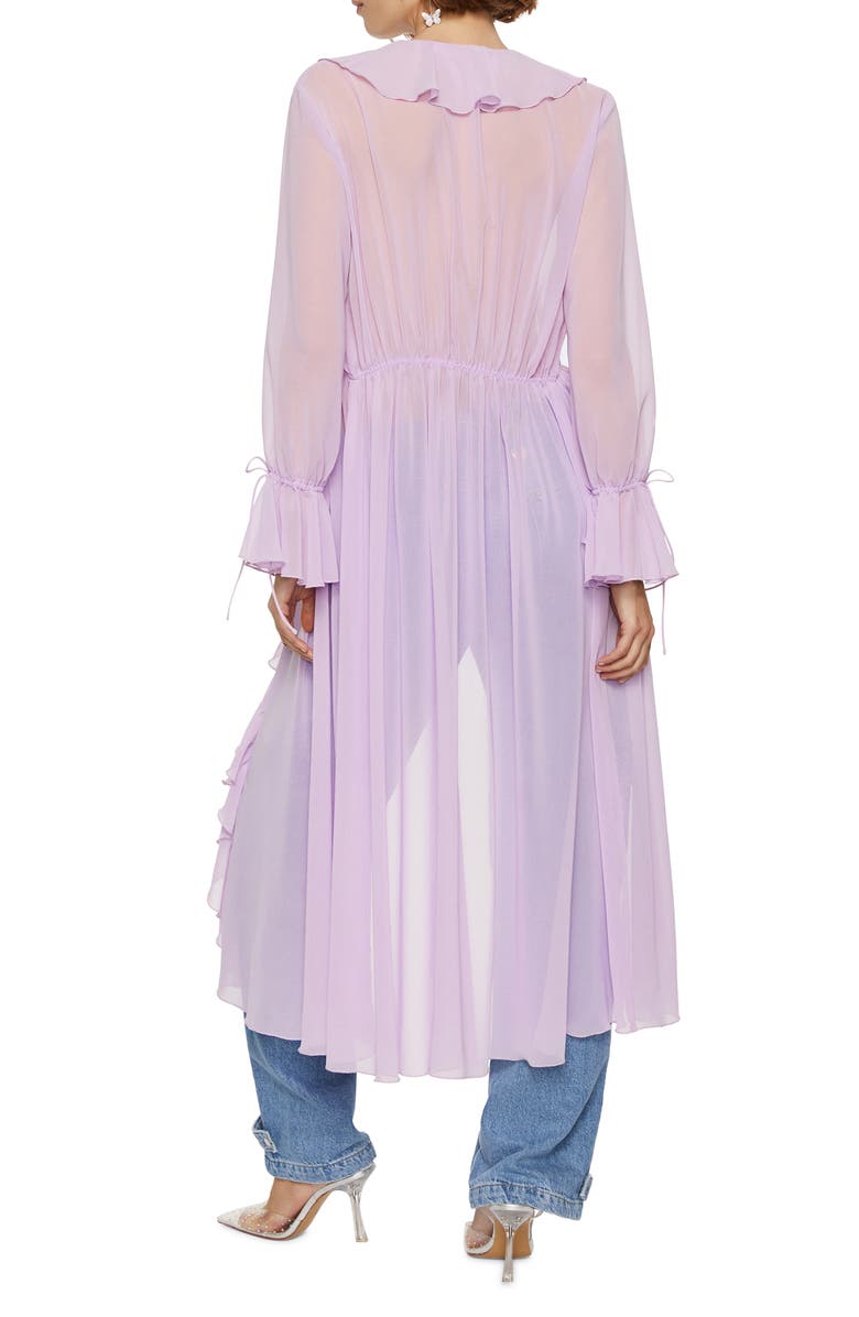 MANGO Ruffle Chiffon Dress, Alternate, color,