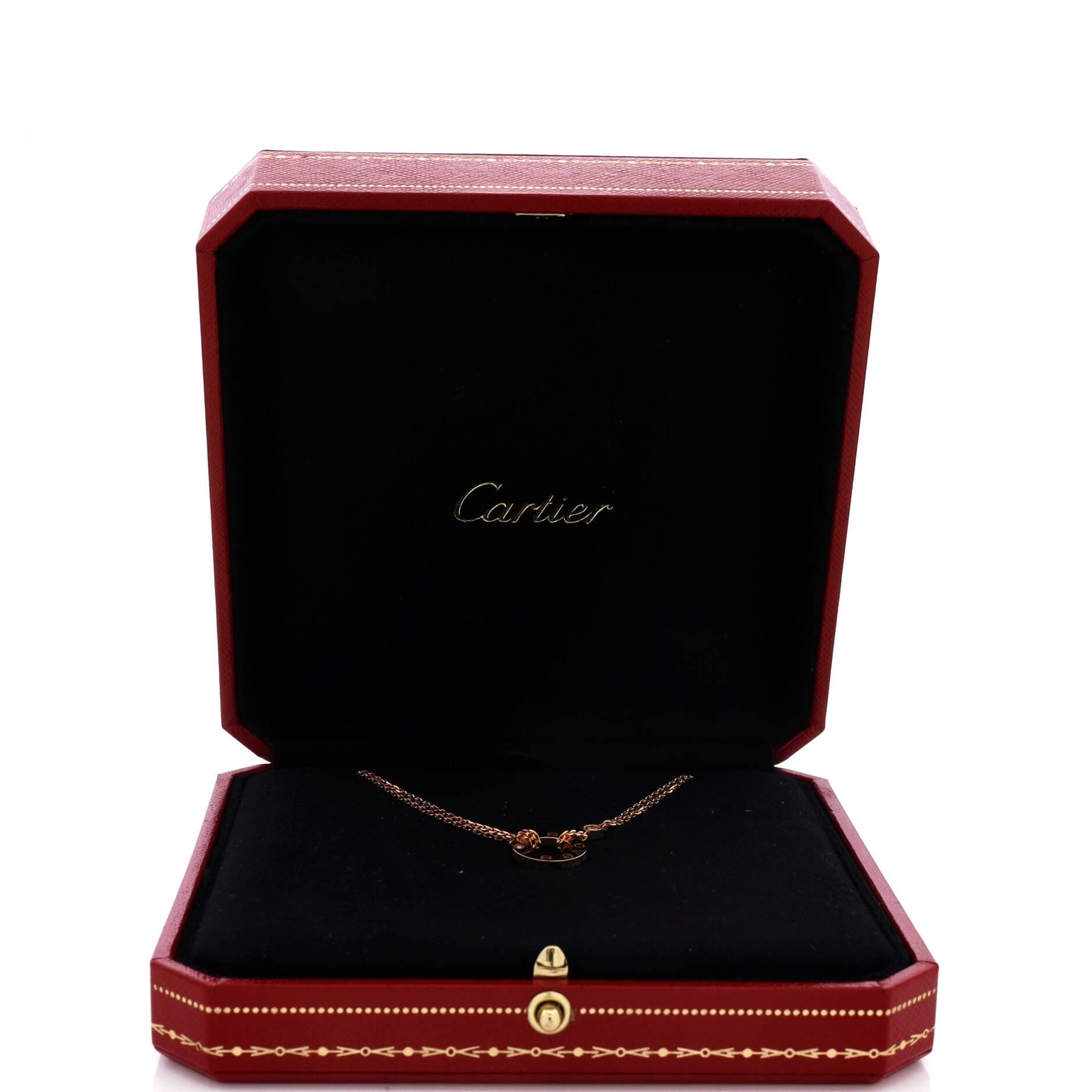 2 Diamonds Love Pendant Necklace 18K Rose Gold and Diamonds, Alternate, color, Metallic Gold
