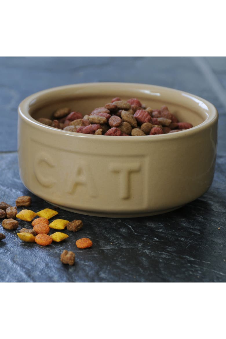 5.2 Inch Cane Cat Food And Water Bowl, Alternate, color, Brown