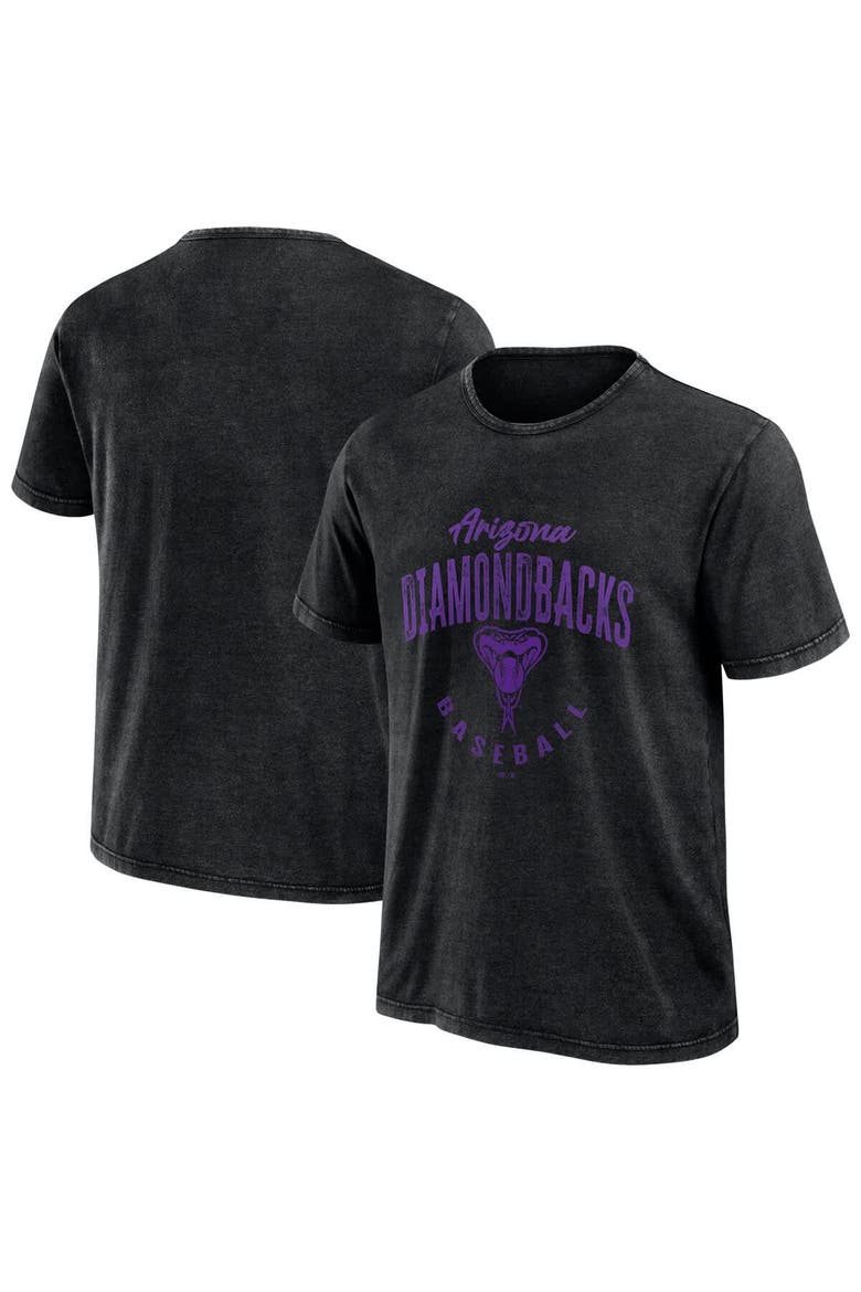 Men's Darius Rucker Collection by Fanatics Black Arizona Diamondbacks Cooperstown Collection Washed T-Shirt, Alternate, color, Black