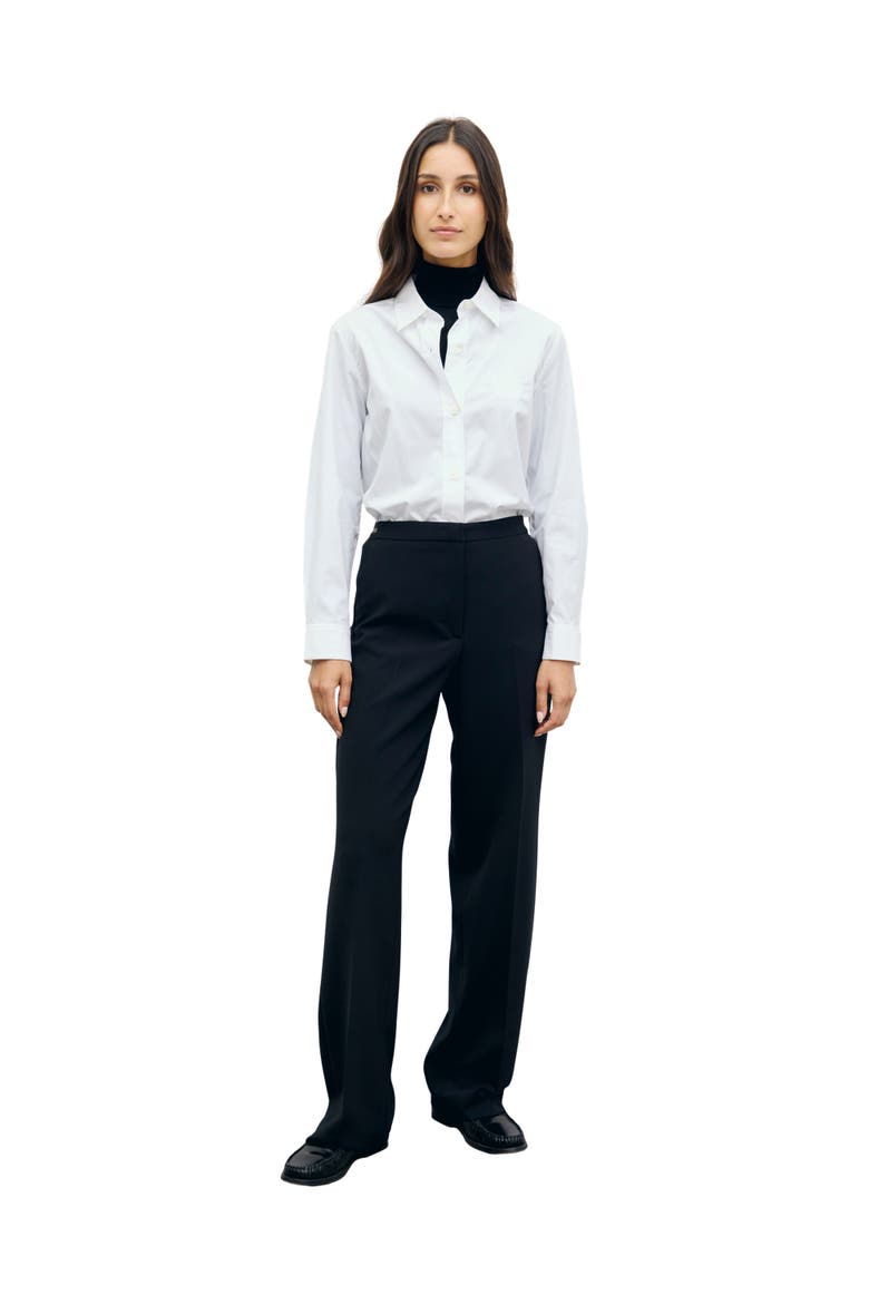 Mili Wide Leg Tailored Trousers, Alternate, color, Black