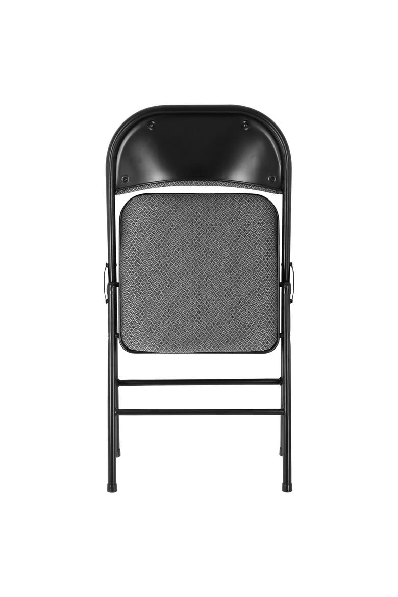 4 Piece Metal Folding Chair with Padded Seats, Alternate, color, Grey