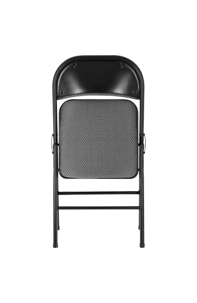 Elama 4 Piece Metal Folding Chair with Padded Seats, Alternate, color, Grey