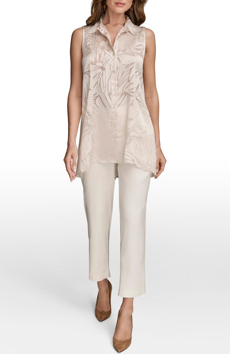 Donna Karan New York Print Sleeveless Tunic Top, Alternate, color, 