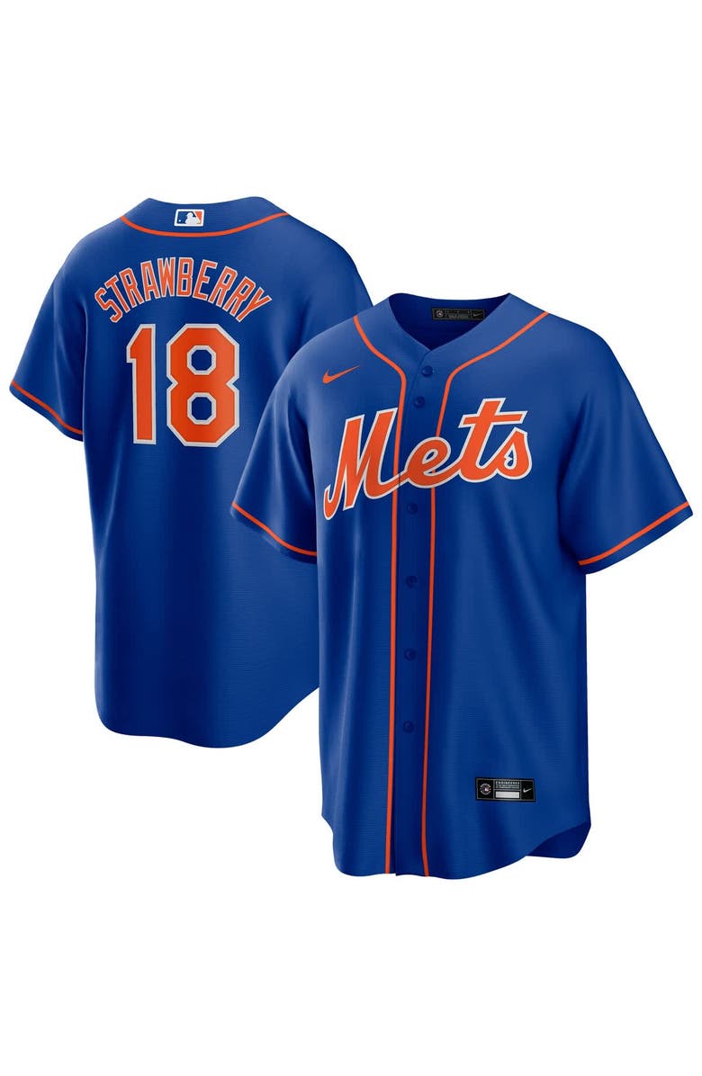 Nike Men's Nike Darryl Strawberry Royal New York Mets Alternate Replica Player Jersey, Main, color, Royal
