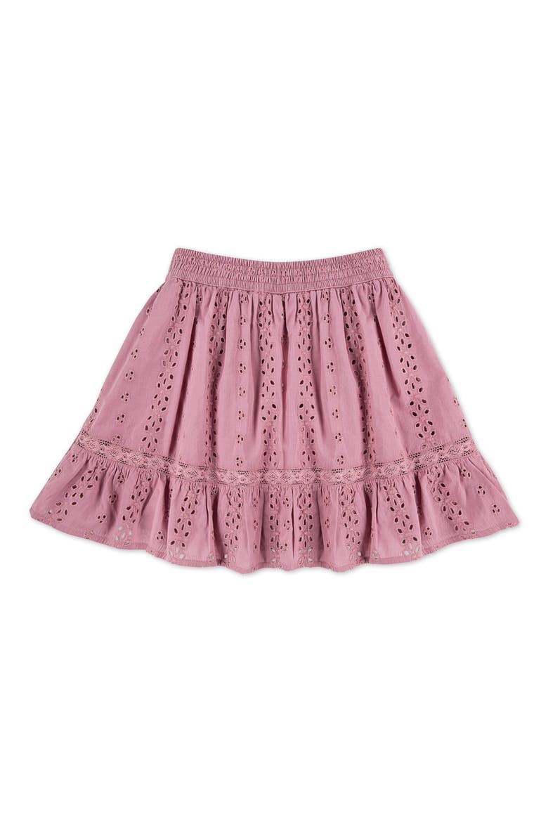 Kids' Cotton Eyelet Skort, Alternate, color, ROSE