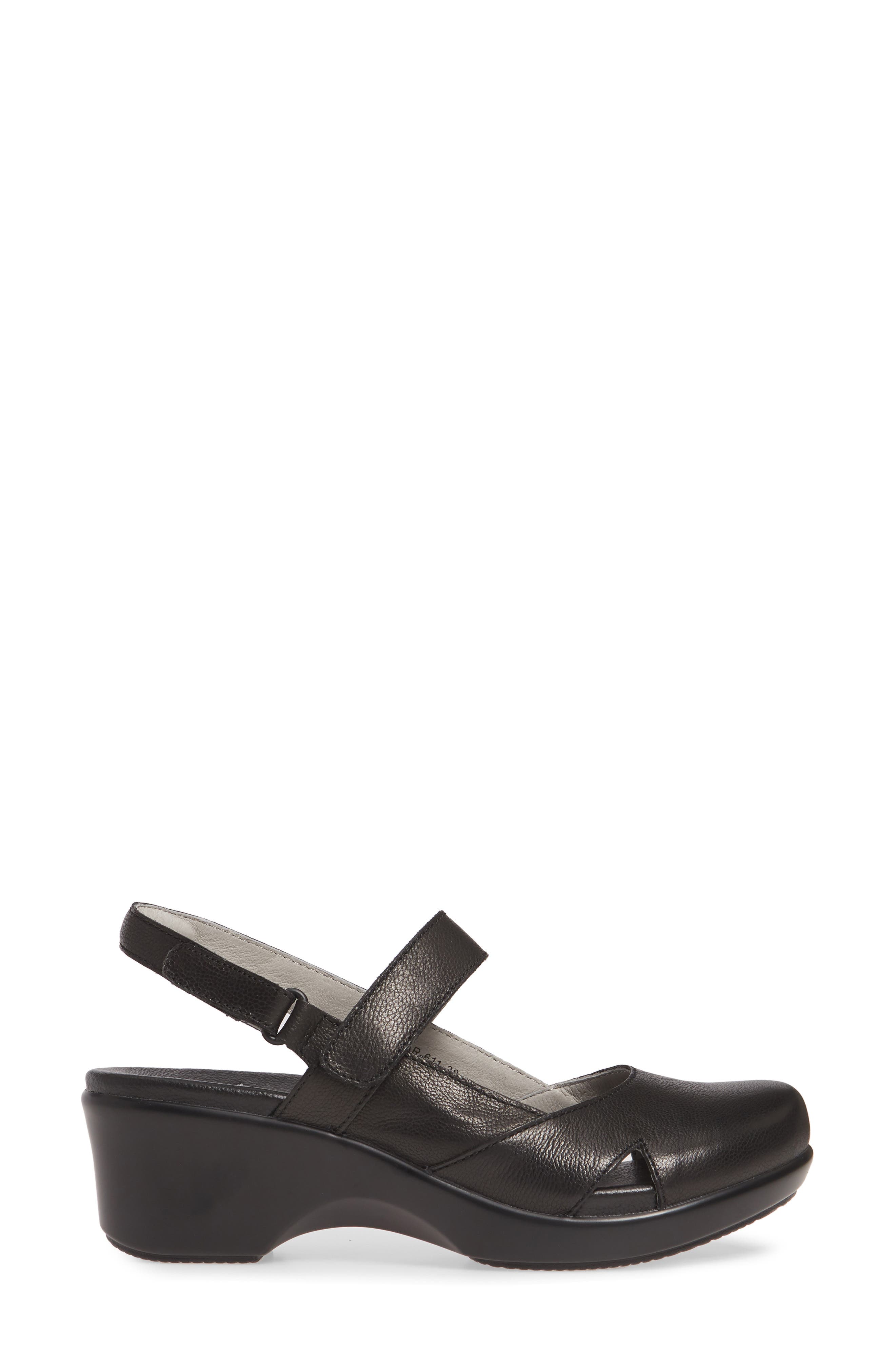 Alegria Tarah Slingback Sandal, Alternate, color, BLACK CASUAL LEATHER