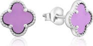 Donatello Gian Sterling Silver Clover Stud Earrings