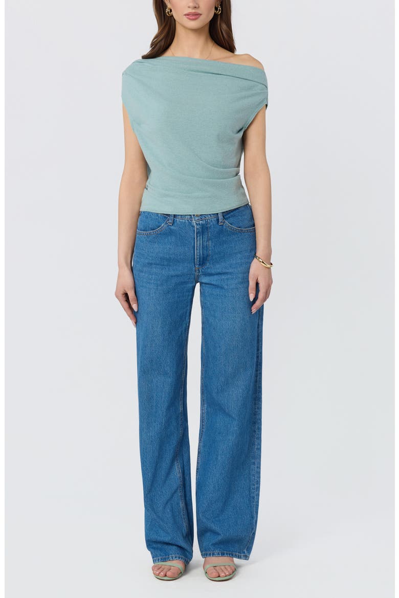 Off the Shoulder Knit Top, Alternate, color, SEAFOAM