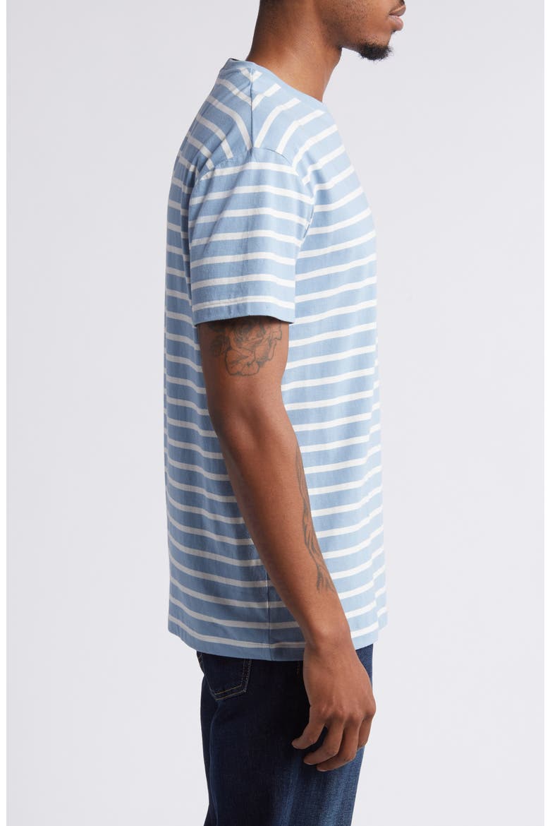 Stripe Ringer T-Shirt, Alternate, color, VESSEL BLUE/ NEVIS
