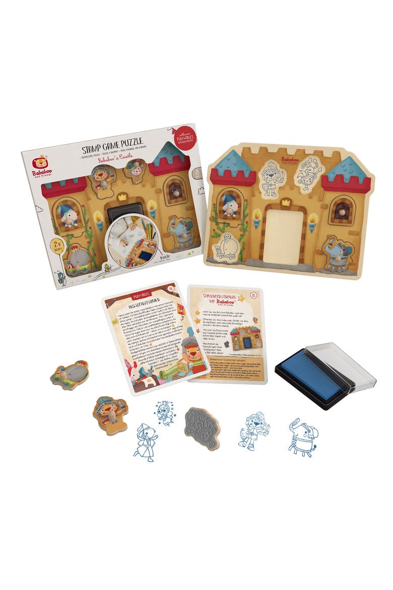 Bababoo Lion Castle Stamp Game Puzzle, Alternate, color, Beige