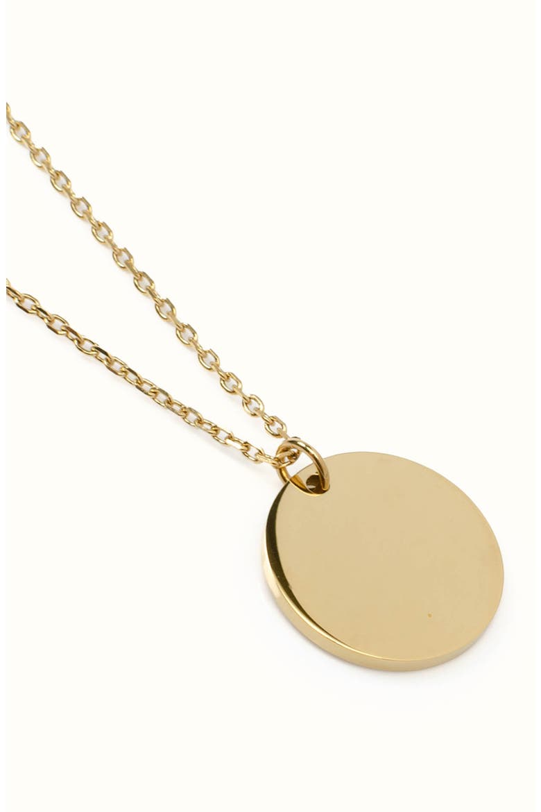 Men's Engravable Goldtone Pendant Necklace, Alternate, color, GOLD