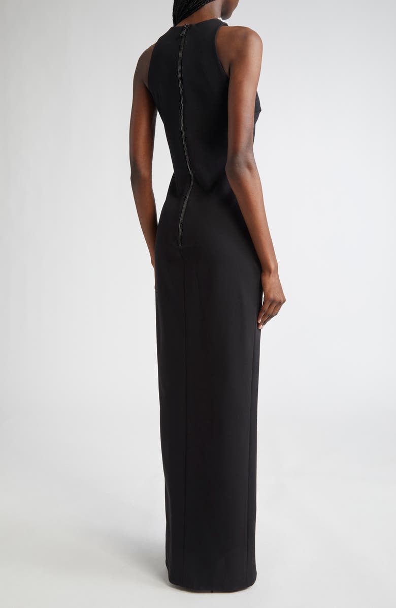 Balmain Partial Face Embellished Sleeveless Gown, Alternate, color, 