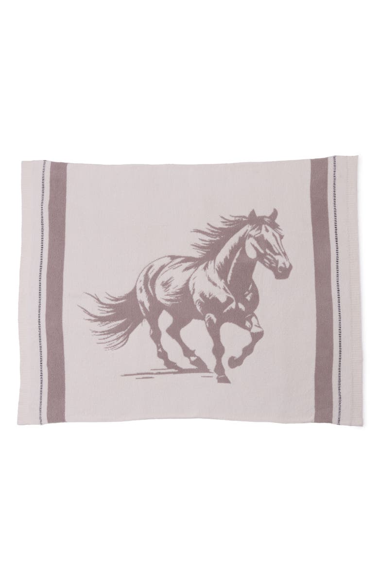 Barefoot Dreams<sup>®</sup> CozyChic<sup>®</sup> Stallion Jacquard Throw Blanket, Main, color, 