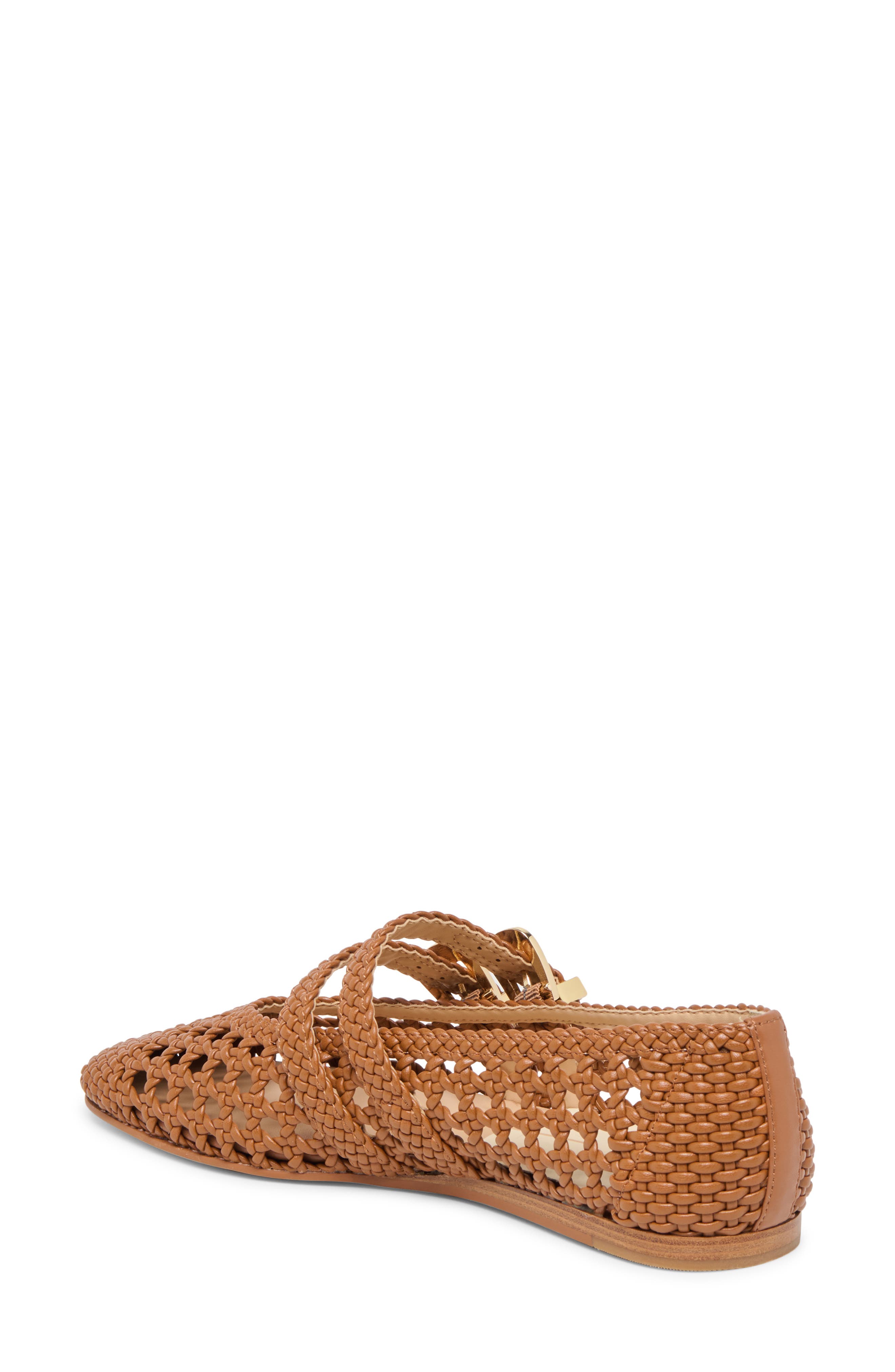 Dolce Vita Baylee Woven Mary Jane Flat, Alternate, color, Saddle Stella