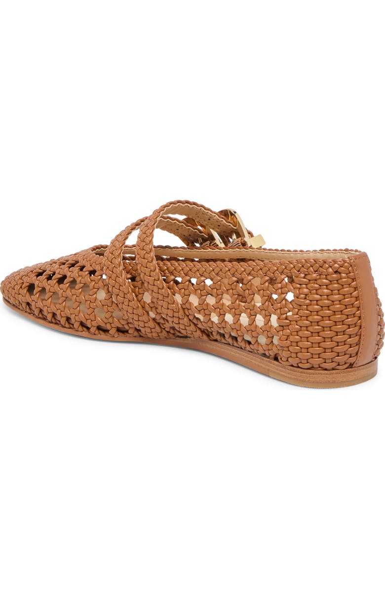 Dolce Vita Baylee Woven Mary Jane Flat, Alternate, color, Saddle Stella
