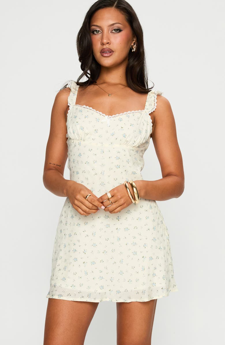 Princess Polly Beacall Floral Cotton Minidress, Alternate, color, Multi Floral