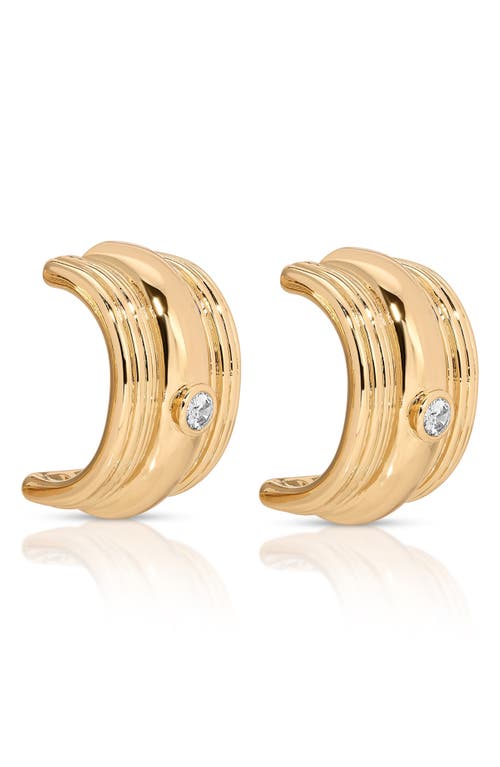 Ettika Textured Statement Hoop Earrings In Gold