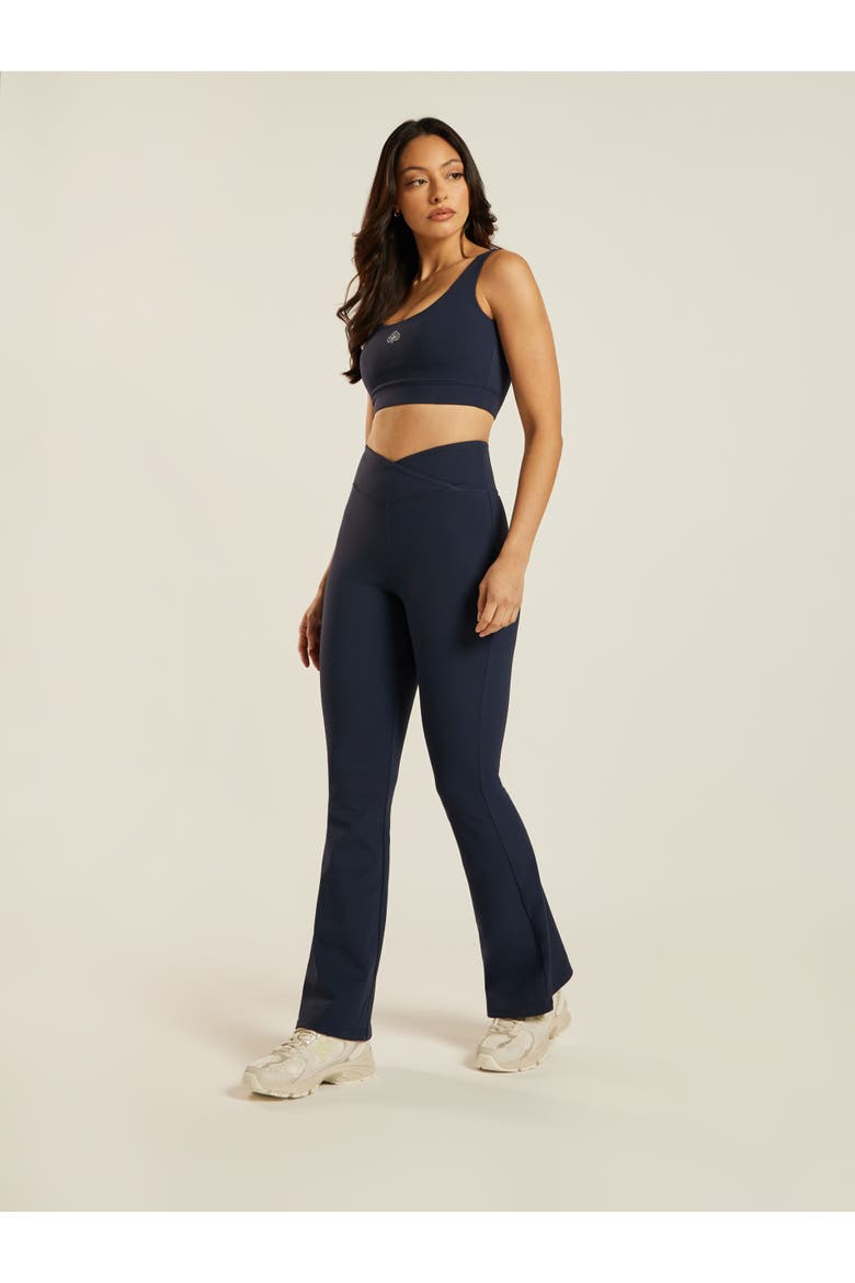 Be 180 Wrap-Waist Flared Leggings, Alternate, color, Midnight