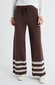 CITY BLUES Stripe Leg Sweater Pants