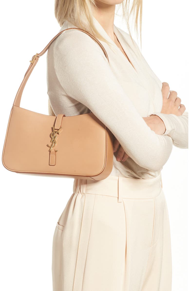 Saint Laurent Le 5 à 7 Calfskin Leather Hobo, Alternate, color,