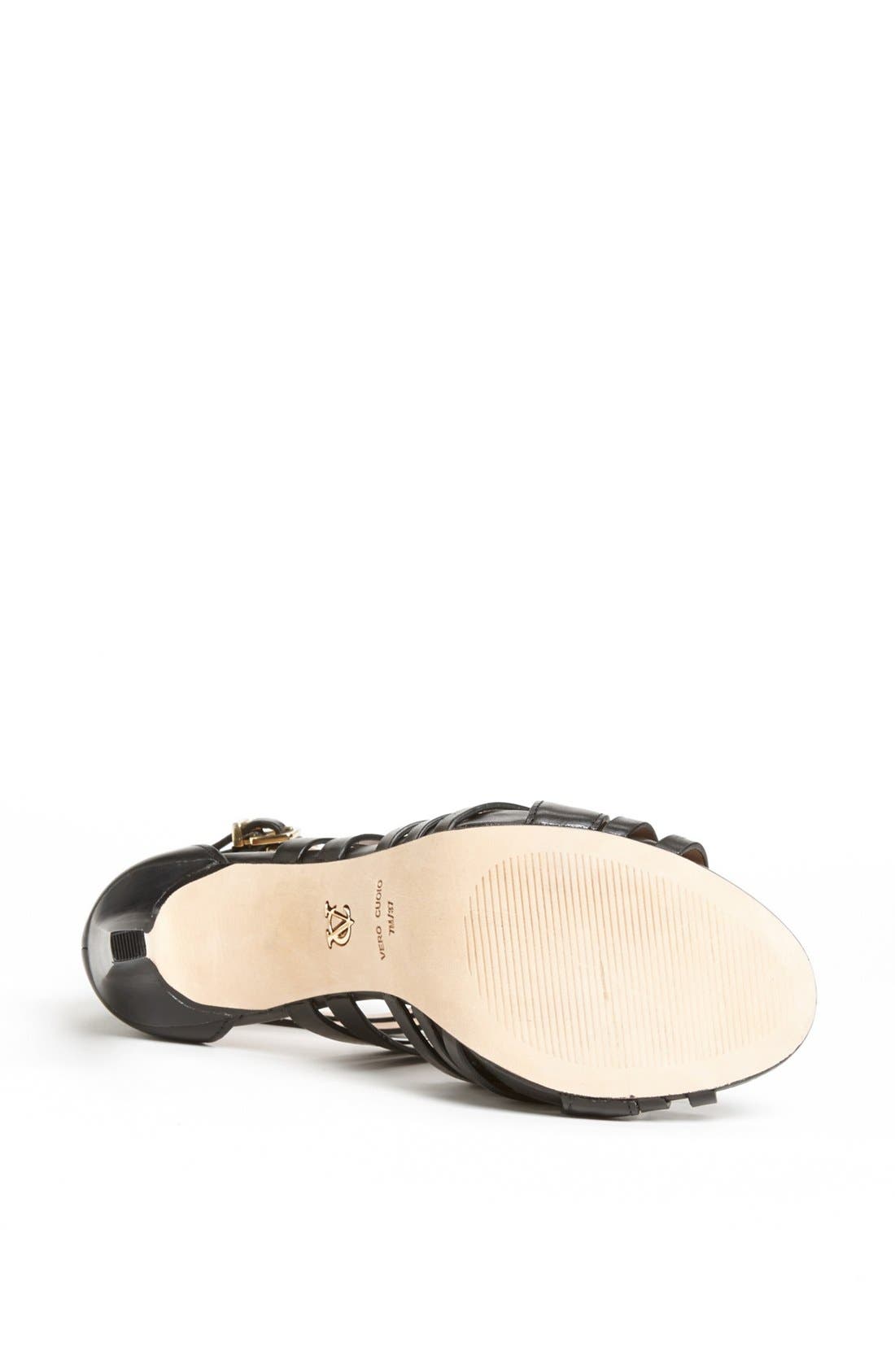 VC Signature 'Barbaraa' Woven Leather Sandal, Alternate, color, 