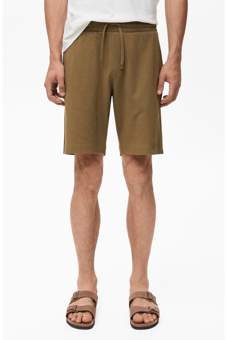 Drawstring Cotton Bermuda Short, Main, color, KHAKI GREEN