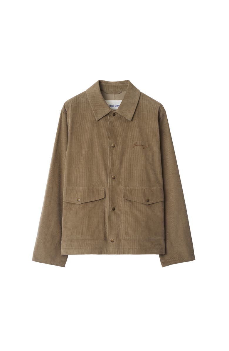 Burberry Fox Gabardine Jacket, Alternate, color, Puddle Beige