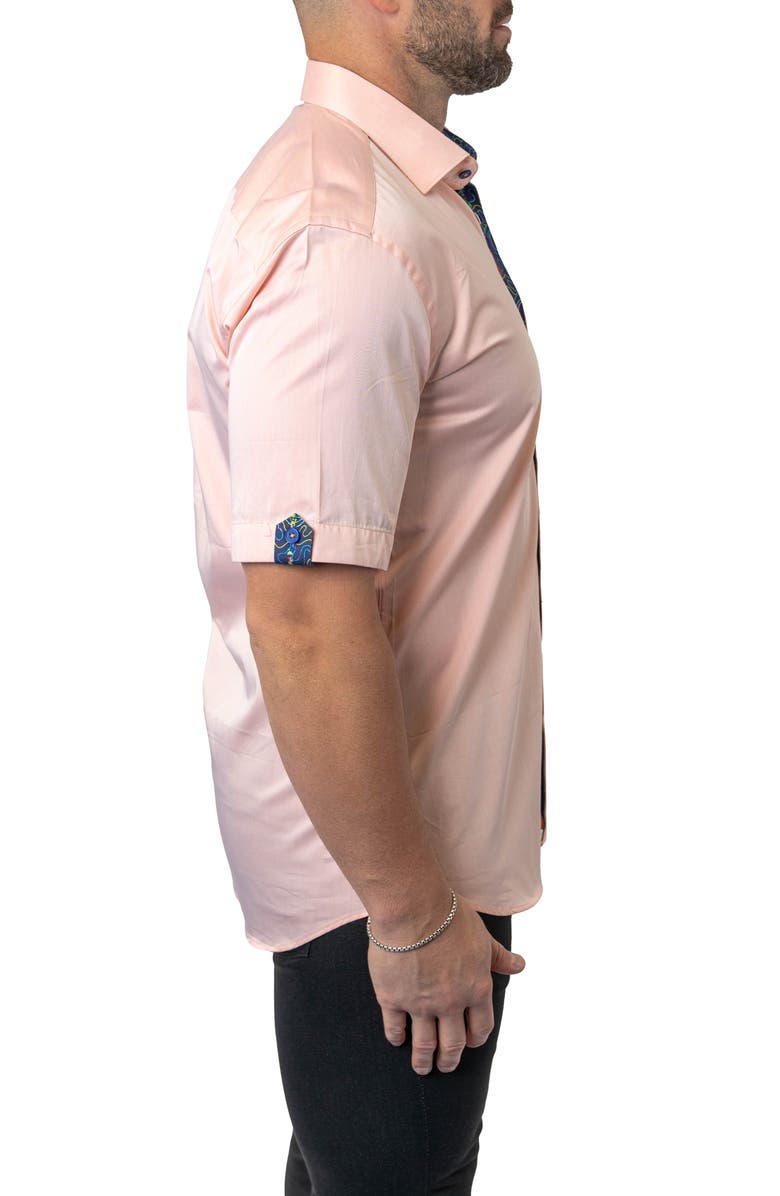 Maceoo Galileo Sorbet Orange Button-Up Shirt, Alternate, color, Orange