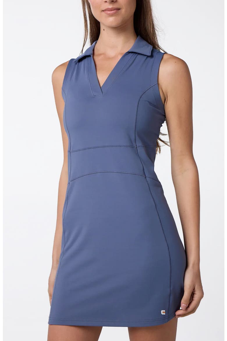 Women's Cross-Sport Sleeveless Polo Dress, Main, color, In Bounds Blue
