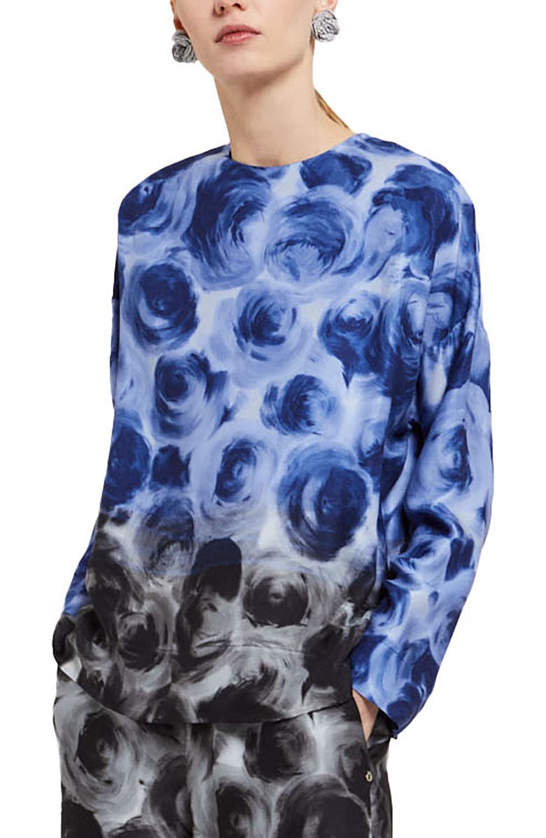 ottod'Ame Soft Viscose Blouse, Main, color, Blue