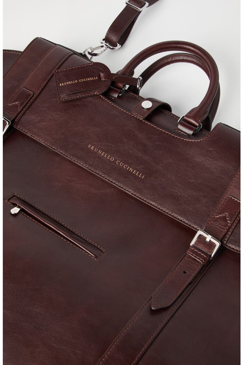 Calfskin suit carrier, Alternate, color, Burgundy