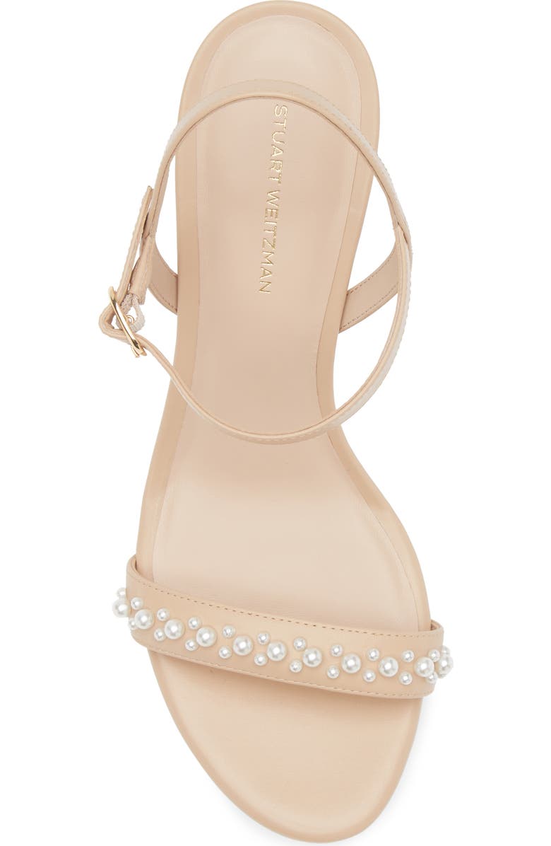 Stuart Weitzman Dancer Faux Pearl Sandal, Alternate, color,