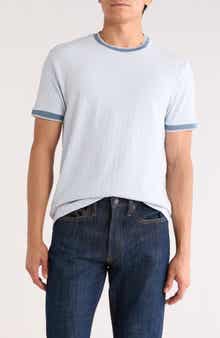 DENIM AND FLOWER Textured Crewneck T-Shirt