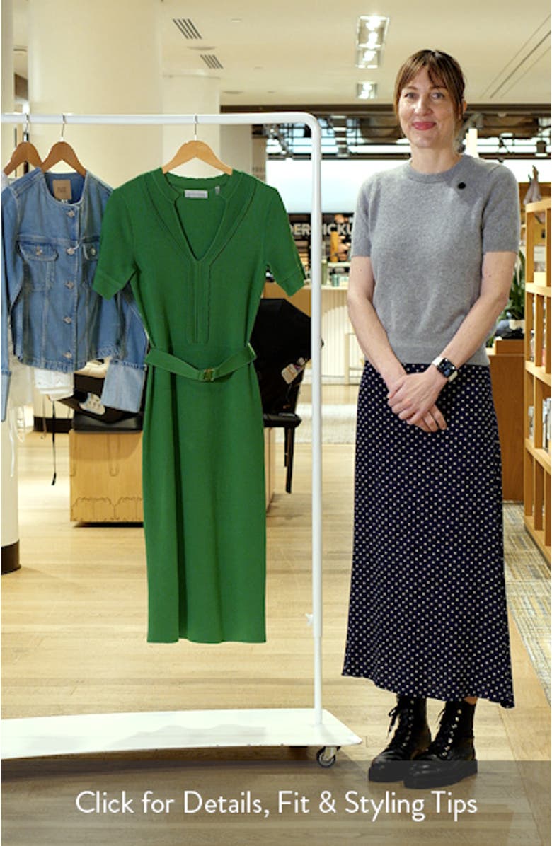 The Zariyah Belted Midi Sweater Dress, sales video thumbnail