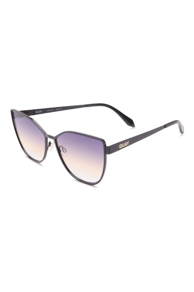 55mm In Pursuit Cat Eye Sunglasses, Alternate, color, BLK/DSKPPY