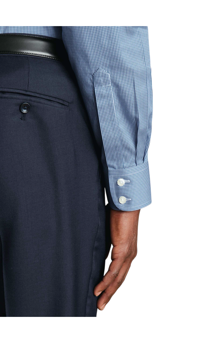 Charles Tyrwhitt Non-Iron Puppytooth Shirt, Alternate, color, Royal Blue