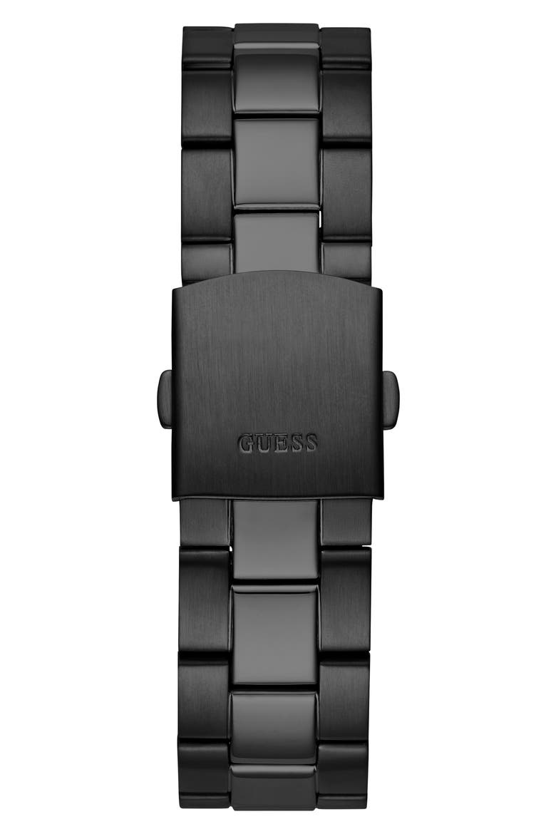 Multifunction Skeleton Bracelet Watch, 45mm, Alternate, color, BLACK/BLACK/BLACK