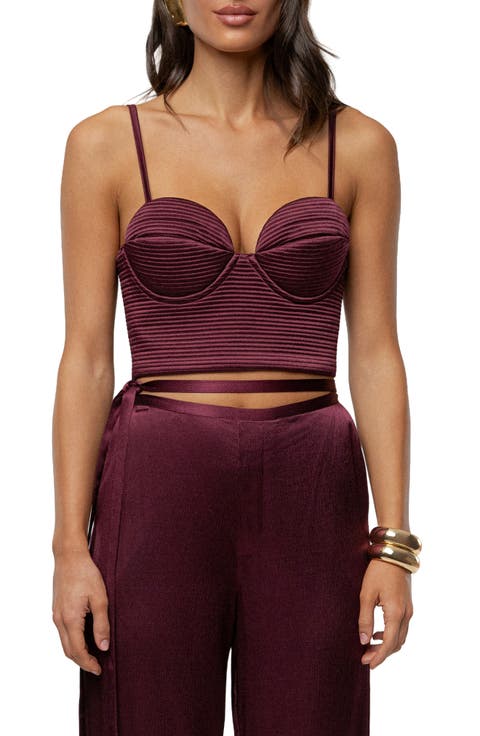 Thalia Textured Bustier Top