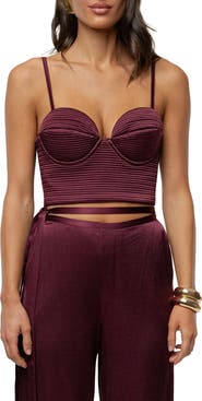JLUXLABEL Thalia Textured Bustier Top
