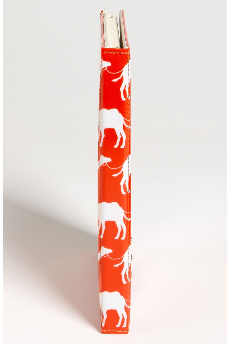 'camels on parade' iPad case, Alternate, color, ORANGE/ WHITE