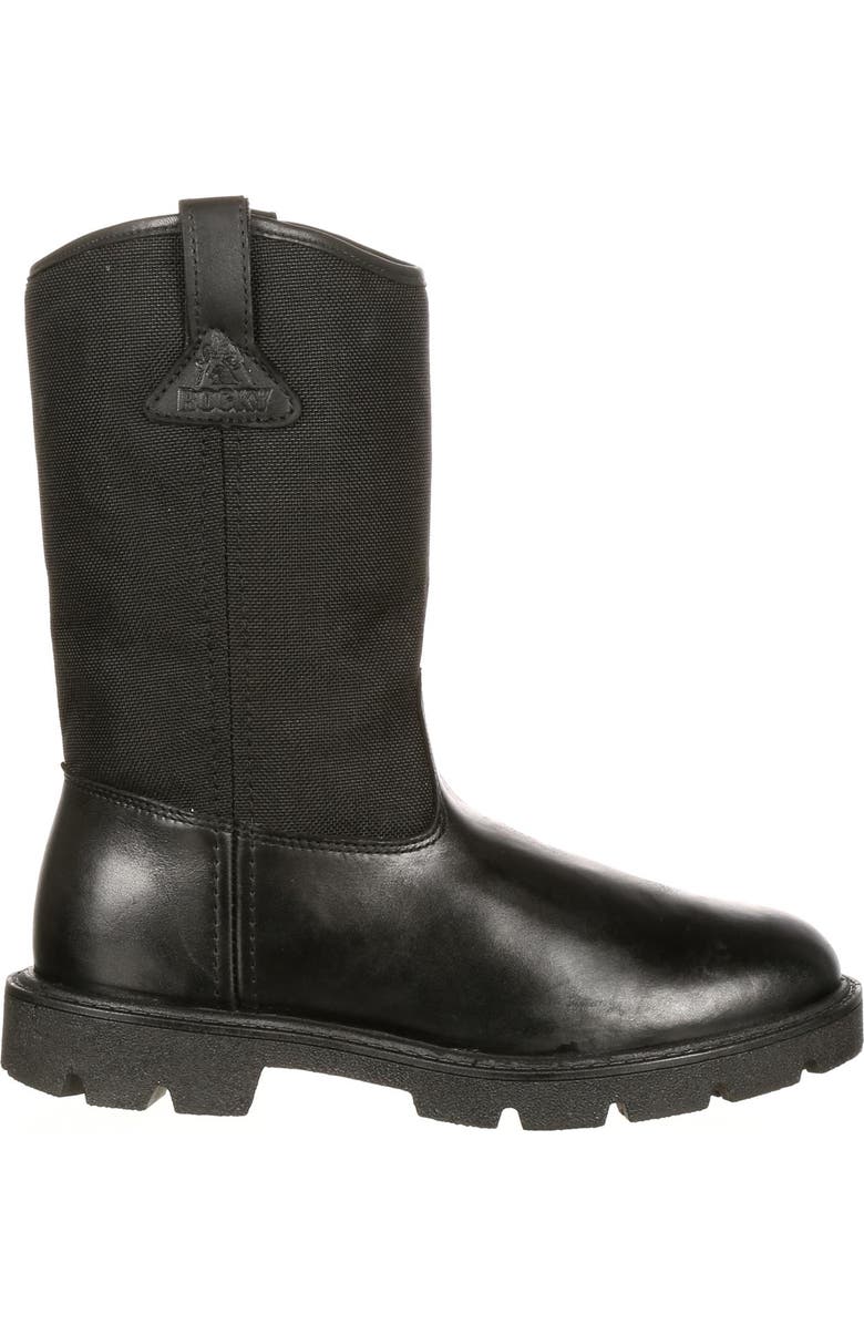 Rocky Pullon Wellington Public Service Boot, Main, color, Black