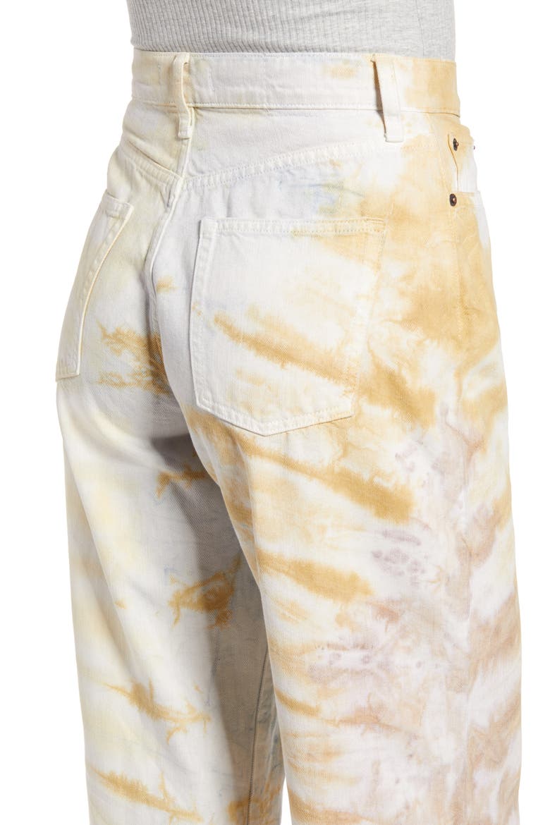 Devon High Waist Crop Wide Leg Jeans, Alternate, color, BOTANICAL TIE DYE