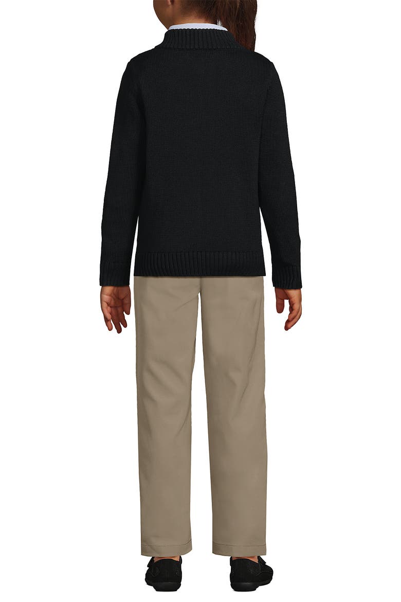 School Uniform Kids Legacy Full Zip Cardigan, Alternate, color, Black