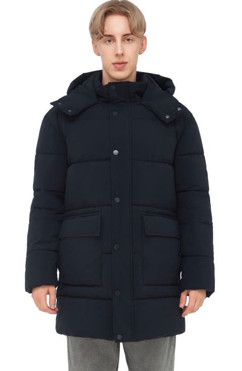 Hudson Hooded Mid-Length Puffer Jacket
